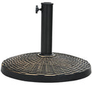 22Lbs Patio Resin Umbrella Base with Wicker Style for Outdoor Use by LJGDeals