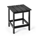 15 Inch Patio Square Wooden Slat End Side Coffee Table for Garden by DirectDeals