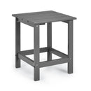 15 Inch Patio Square Wooden Slat End Side Coffee Table for Garden by DirectDeals