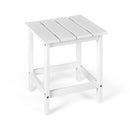 15 Inch Patio Square Wooden Slat End Side Coffee Table for Garden by DirectDeals