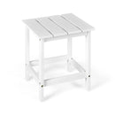 15 Inch Patio Square Wooden Slat End Side Coffee Table for Garden by LJGDeals