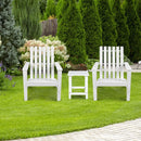 15 Inch Patio Square Wooden Slat End Side Coffee Table for Garden by DirectDeals