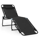 Foldable Recline Lounge Chair with Adjustable Backrest and Footrest by LJGDeals
