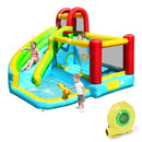 6-in-1 Inflatable Bounce House with Climbing Wall and Basketball Hoop with Blower by LJGDeals