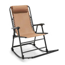Outdoor Patio Camping Lightweight Folding Rocking Chair with Footrest by LJGDeals