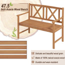 2-Person Wood Outdoor Bench with Cozy Armrest and Backrest by LJGDeals
