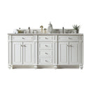 James Martin Bristol 72" Double Bathroom Vanity, Bright White