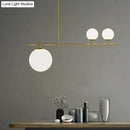 GobekUsa Opal Glass Globe Pendant Lamp: Elegant 3-Bulb Island Lighting in Gold