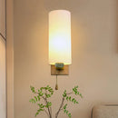 GobekUsa Opal Glass Sconce Wall Lamp with White Finish for Bedroom and Cafe Lighting