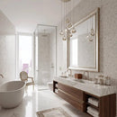 Opalo White Multi Finish Hexagon Glass Mosaics 11 3/4x11 1/2