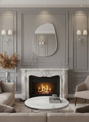 Asymmetrical Silver Brass Wall Mirrors