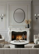 Black Brass Oval Mirror