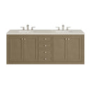 James Martin Chicago 72" Double Bathroom Vanity, Walnut Whisper