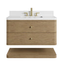 James Martin Allamari 36" Floating Single Bathroom Vanity, Dune Mist