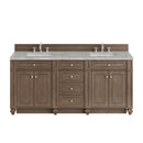 James Martin Bristol 72" Double Bathroom Vanity, Whitewashed Walnut