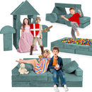 LX15 14pcs Modular Play Couch, Sage Teal