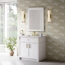 James Martin Bellshire 30" Mirror, Bright White