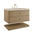 James Martin Allamari 36" Floating Single Bathroom Vanity, Dune Mist