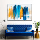 Blue And Gold Abstract Wall Art