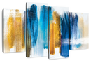 Blue And Gold Abstract Wall Art