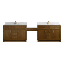 James Martin Bellshire 120" Single Bathroom Vanity, Honey Oak