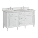 James Martin Lorelai 60" Double Bathroom Vanity, Bright White