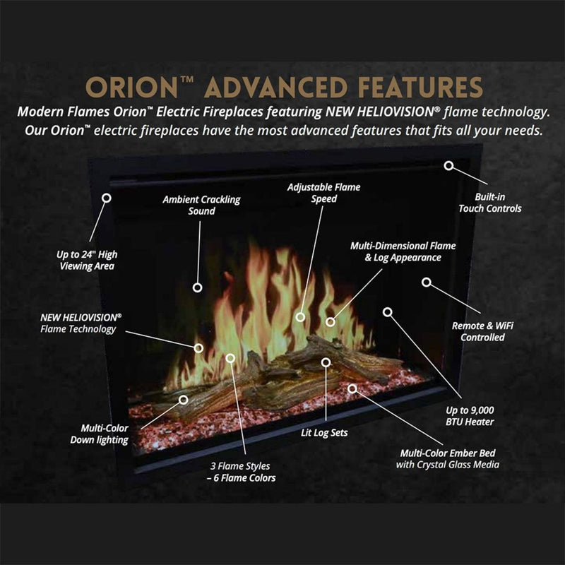 Modern Flames Orion Traditional 30" Heliovision Electric Fireplace [OR30-TRAD] (SAK53719)