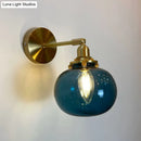 GobekUsa Gold Rotatable Wall Sconce with Glass Shade - Bedroom Wall Lamp