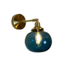 GobekUsa Gold Rotatable Wall Sconce with Glass Shade - Bedroom Wall Lamp