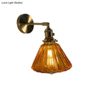 GobekUsa Gold Rotatable Wall Sconce with Glass Shade - Bedroom Wall Lamp