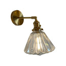 GobekUsa Gold Rotatable Wall Sconce with Glass Shade - Bedroom Wall Lamp