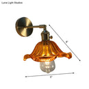 GobekUsa Gold Rotatable Wall Sconce with Glass Shade - Bedroom Wall Lamp