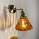 GobekUsa Gold Rotatable Wall Sconce with Glass Shade - Bedroom Wall Lamp
