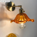 GobekUsa Gold Rotatable Wall Sconce with Glass Shade - Bedroom Wall Lamp