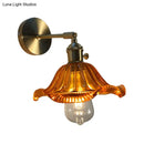 GobekUsa Gold Rotatable Wall Sconce with Glass Shade - Bedroom Wall Lamp