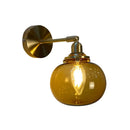 GobekUsa Gold Rotatable Wall Sconce with Glass Shade - Bedroom Wall Lamp
