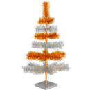 Orange & Silver Layered Tinsel Christmas Tree by Lee Display