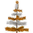 Orange & Silver Layered Tinsel Christmas Tree by Lee Display