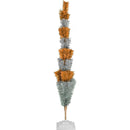 Orange & Silver Layered Tinsel Christmas Tree by Lee Display