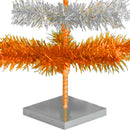 Orange & Silver Layered Tinsel Christmas Tree by Lee Display