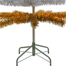 Orange & Silver Layered Tinsel Christmas Tree by Lee Display