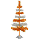 Orange & Silver Layered Tinsel Christmas Tree by Lee Display
