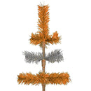 Orange & Silver Layered Tinsel Christmas Tree by Lee Display