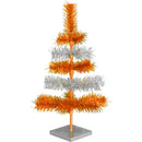 Orange & Silver Layered Tinsel Christmas Tree by Lee Display