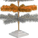 Orange & Silver Layered Tinsel Christmas Tree by Lee Display