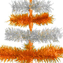 Orange & Silver Layered Tinsel Christmas Tree by Lee Display