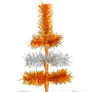 Orange & Silver Layered Tinsel Christmas Tree by Lee Display