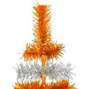 Orange & Silver Layered Tinsel Christmas Tree by Lee Display