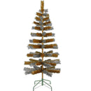 Orange & Silver Mixed Tinsel Christmas Tree by Lee Display