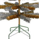 Orange & Silver Mixed Tinsel Christmas Tree by Lee Display